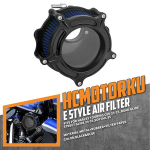 AF004113 HCmotorku Performance Air Cleaner Blue Intake for Harley 2023-2025 FLTRXSE FLTRXSTSE FXBR 