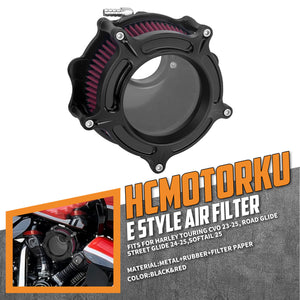 AF004114 HCmotorku Clear Design Air Cleaner Red Intake for Harley CVO 2023-2025 Softail 2025