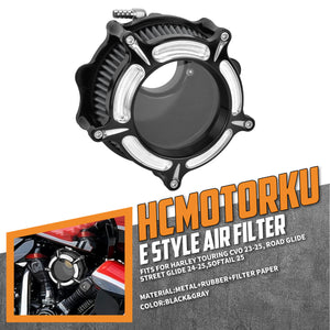 High Flow CNC Aluminum Air Cleaner for Harley Touring Softail 2023-2025 | HCmotorku