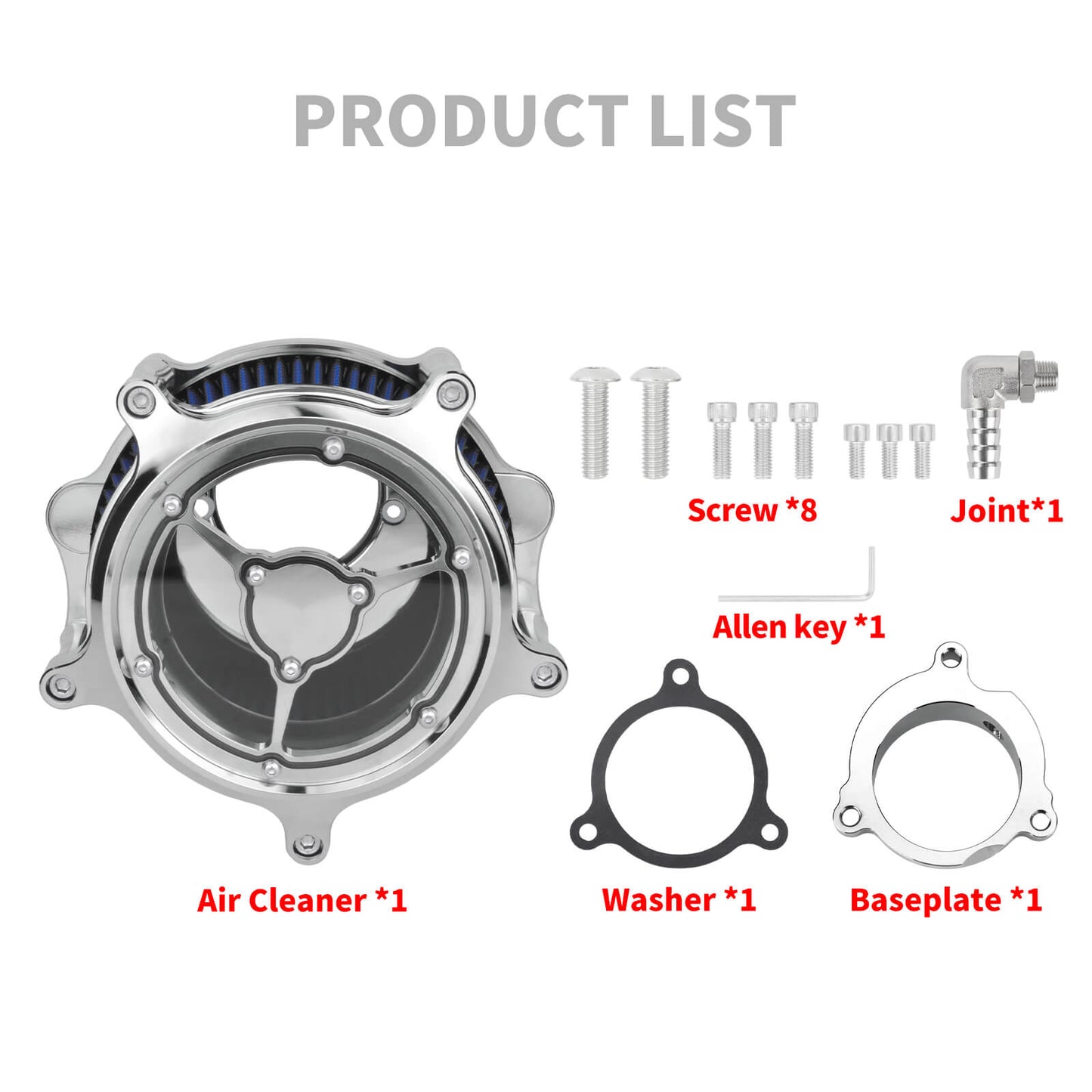 AF004415 hcmotorku CNC Air Cleaner Blue Intake Kit for Harley CVO road glide st - product list