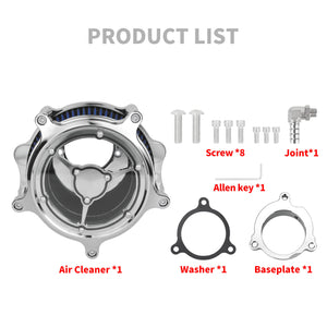 AF004415 hcmotorku CNC Air Cleaner Blue Intake Kit for Harley CVO road glide st - product list