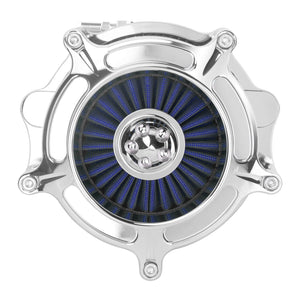 AF005909 mactions Stripe Style CNC Air Cleaner Blue Intake for Harley Touring CVO 