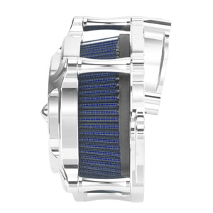 AF005909 mactions Stripe Style CNC Air Cleaner Blue Intake for Harley Touring CVO road glide