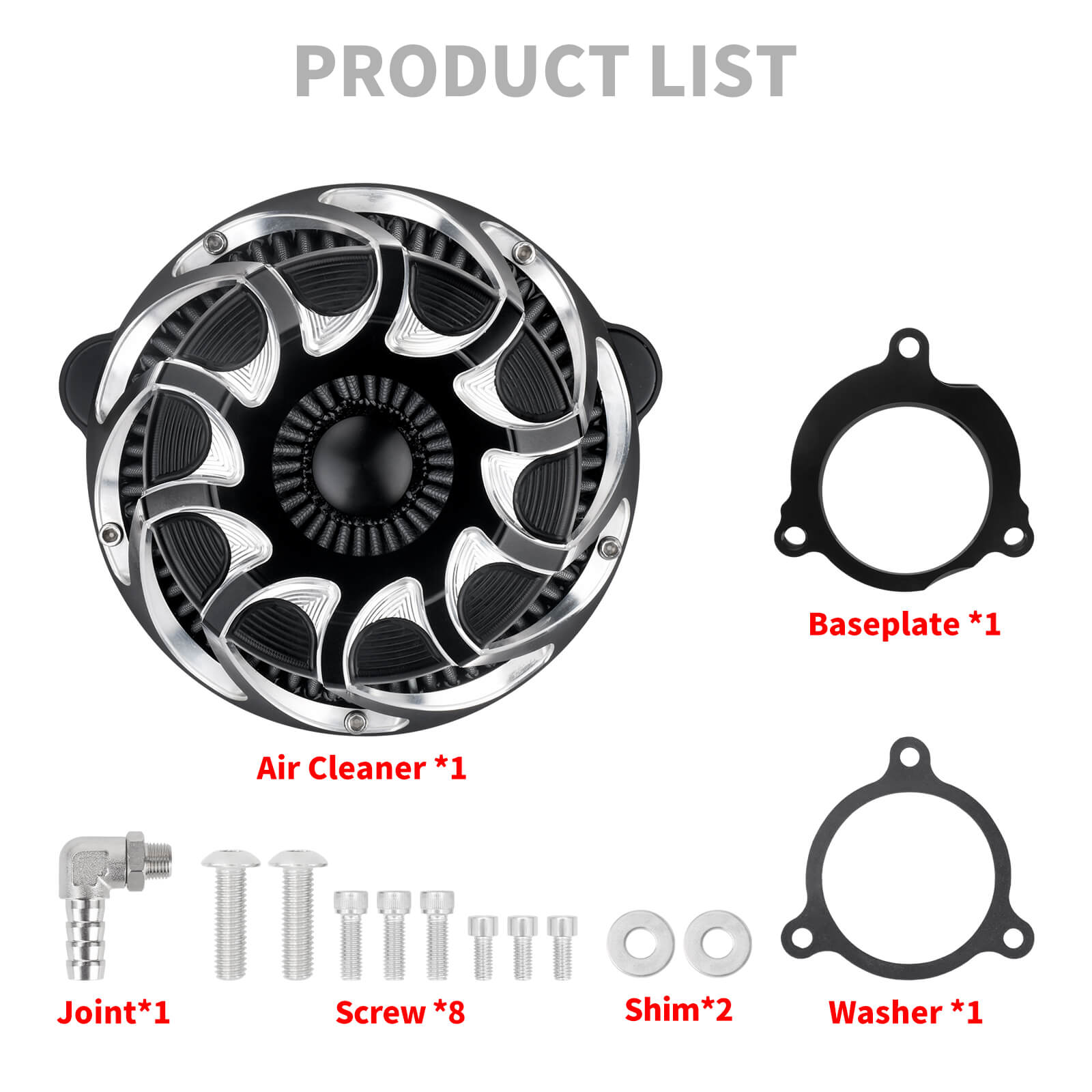AF006905 HCmotorku CNC Air Cleaner for Harley Touring CVO 2023-2025 Softail 2025 - Grey Filter Product List