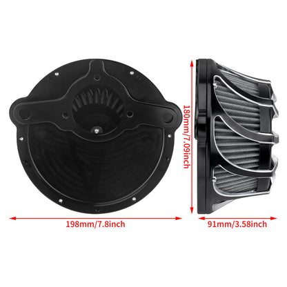 AF006905 HCmotorku CNC Air Cleaner for Harley Touring CVO 2023-2025 Softail 2025 - Grey Filter Size