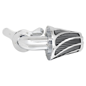 AF008907 HCmotorku Chrome Housing Gray Intake Air Cleaner Filter Kit for Harley Dyna Softail Touring Trike