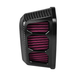 Air Cleaner System Carbon Look & Red Intake Sportster '04-'22 XL - Black | HCmotorku