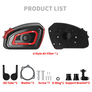 Air Cleaner System Carbon Look & Red Detail Sportster '04-'22 XL | HCmotorku