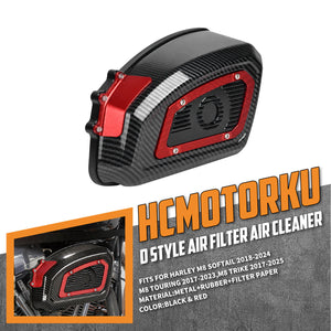 Carbon Fiber Appearance Air Cleaner Intake Filter Kit For Harley M8 Models | HCmotorku