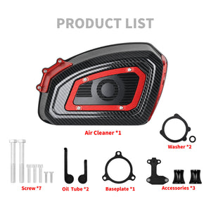 Carbon Fiber Appearance Air Cleaner Intake Filter Kit For Harley M8 Models | HCmotorku