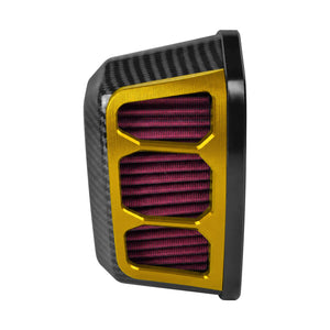 Air Cleaner System Carbon Look & Red Filter Element Sportster '04-'22 XL - Gold | HCmotorku