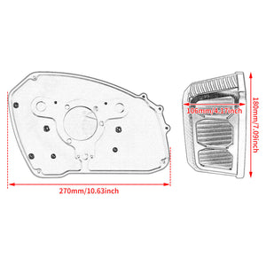 Air Cleaner System Carbon Look & Red Filter Element Sportster '04-'22 XL - Silver | HCmotorku