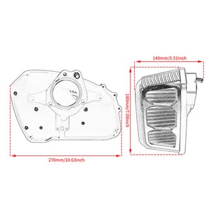 AF009730B_HCmotorku Air Cleaner Red Intake Element for Harley Size