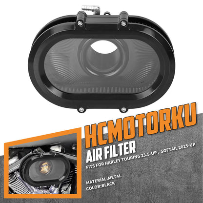 AF009801_HCmotorku_High-Flow Air Cleaner Intake System-Black Housing for Harley Touring CVO Road Glide Street Glide '23-'25 Softail 2025