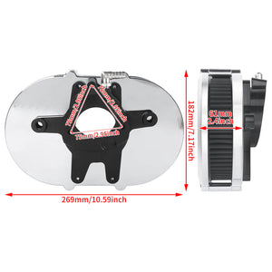 AF009802_HCmotorku_High-Flow Air Cleaner Intake System-Chrome Housing for Harley Touring CVO Road Glide Street Glide '23-'25 Softail 2025