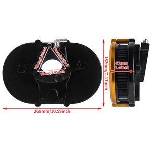 AF009804_HCmotorku_High-Flow Air Cleaner Intake System-Golden Housing for Harley Touring CVO Road Glide Street Glide '23-'25 Softail 2025 Size