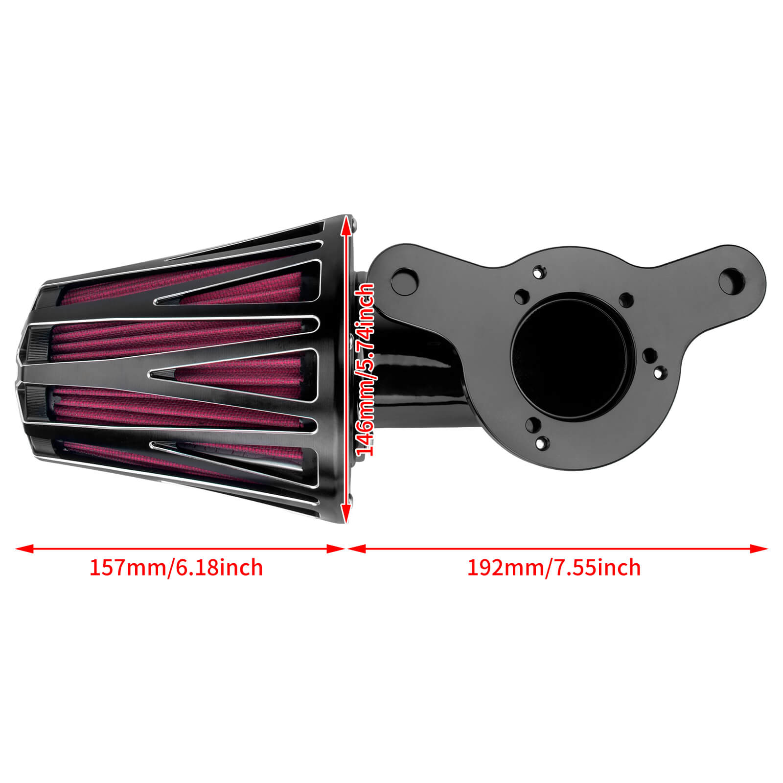 AF009902_HCmotorku_Grey Filter Air Cleaner Filter for Harley Dyna '00-'17 Softail '00-'15 Touring '00-'07 Size