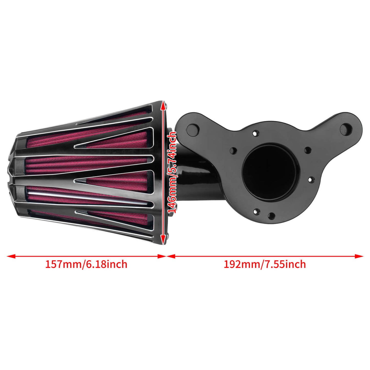 AF009903_HCmotorku_Red Filter Air Cleaner Filter for Harley Softail '16-'17 Touring '08-'16 Trike ‘08-’16 Size