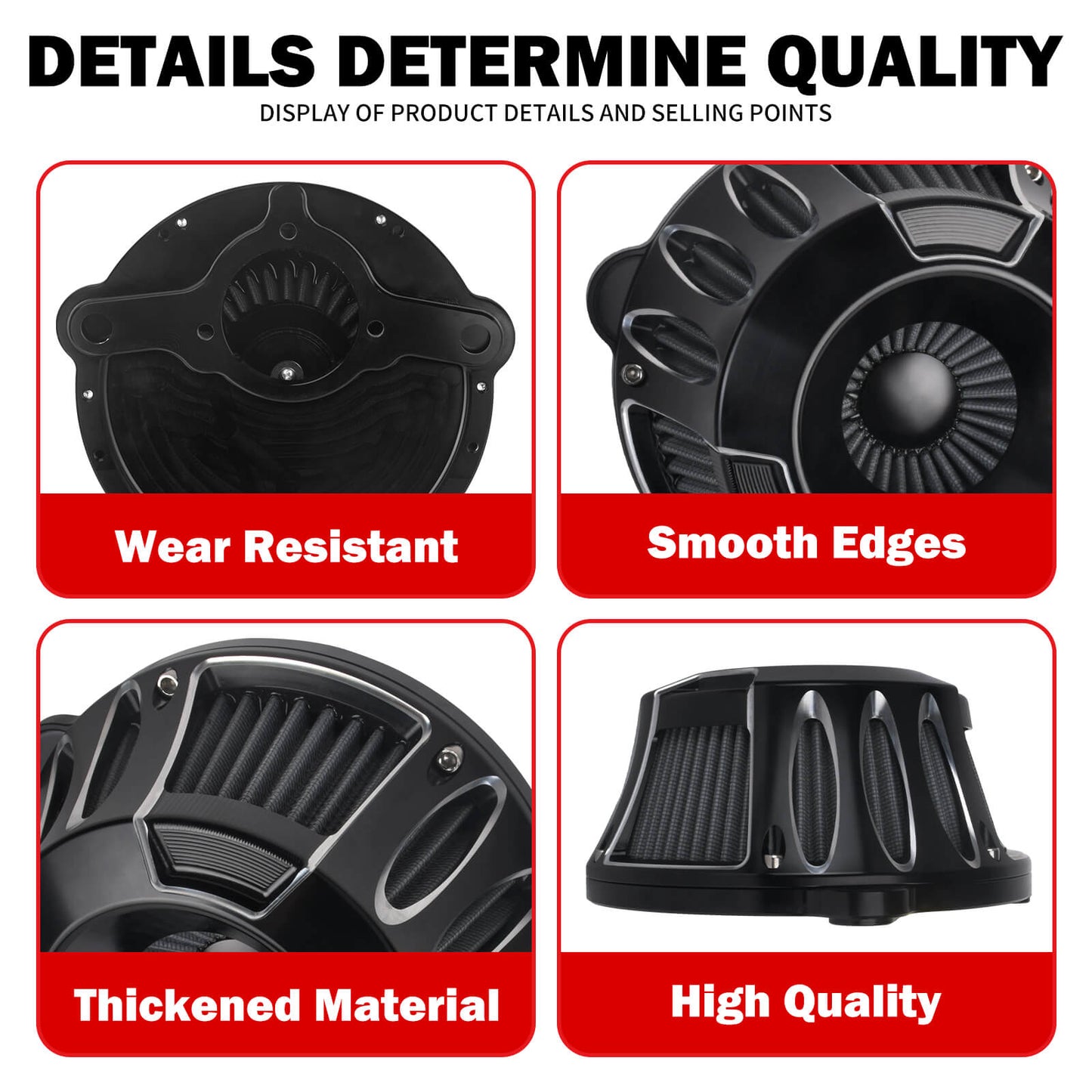 CNC Air Cleaner with Grey Intake for Harley 2023-2025 CVO Road Glide Street Glide 2025 Softail | HCmotorku