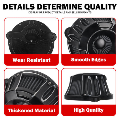 CNC Air Cleaner with Grey Intake for Harley 2023-2025 CVO Road Glide Street Glide 2025 Softail | HCmotorku