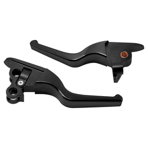BA000301 HCmotorku Black Ergonomic Aluminum Brake and Cable Clutch Levers for Harley Touring ‘08-’13