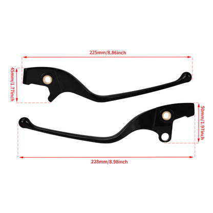 BA000701 HCmotorku Black Motorcycle Brake Cruth Levers for Indian Sixty Bobber Rough ‘18-’23 Size