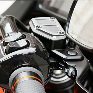 BA001302 HCmotorku Chrome Heavy-Duty Front Brake Master Cylinder Cover for Harley Street Road Glide ‘23-’25