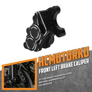 BA001501_HCmotorku_Heavy-Duty Billet Aluminum Front Brake Caliper for Harley Touring ‘09-Up Left