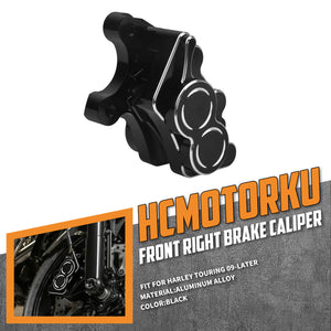 BA001502_HCmotorku_Heavy-Duty Billet Aluminum Front Brake Caliper for Harley Touring ‘09-Up Right