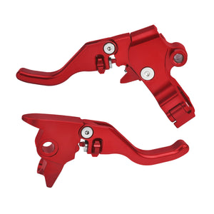 BA001603_HCmotorku_Heavy-Duty Bagger Brake and Clutch Levers for Harley Touring '09-'13 Red