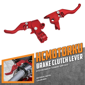 BA001603_HCmotorku_Heavy-Duty Bagger Brake and Clutch Levers for Harley Touring '09-'13 Red