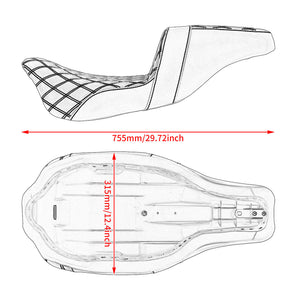 CB013312 hcmotorku Rider Passenger Two Up Seat Gel Seat White For Harley Touring - size