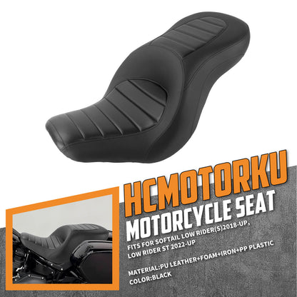 Step Up Driver Passanger Seat Stripe Black Fit For Harley Low Rider S 2018-2024 | HCmotorku