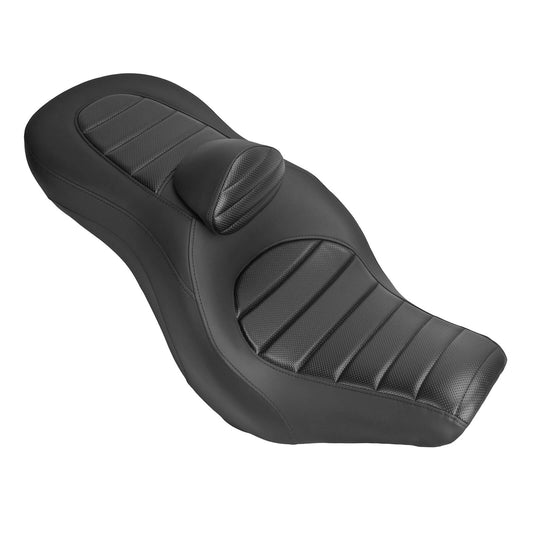 Step Up Driver Passanger Seat with Backrest Stripe Black Fit For Harley Low Rider S 2018-2024 | HCmotorku