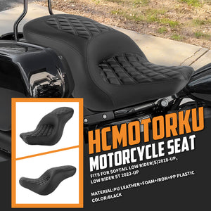 Step Up Driver Passanger Seat Diamond Black Fit For Harley Low Rider S 2018-2024 | HCmotorku