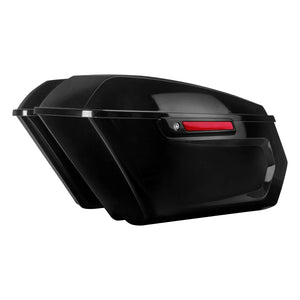 CB013601_HCmotorku_Motorcycle Saddlebags Gloss Black-Black Latch for Harley Touring ‘14-’23 Electra Glide Road King Road Glide