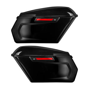 CB013601_HCmotorku_Motorcycle Saddlebags Gloss Black-Black Latch for Harley Touring ‘14-’23 Electra Glide Road King Road Glide