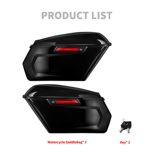 CB013601_HCmotorku_Motorcycle Saddlebags Gloss Black-Black Latch for Harley Touring ‘14-’23 Electra Glide Road King Road Glide Product List
