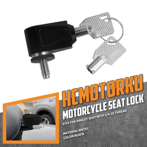 CB015701_HCmotorku_Black 1/4-20 Thread Seat Bolt Lock Anti Theft Universal for Harley Dyna Softail Touring