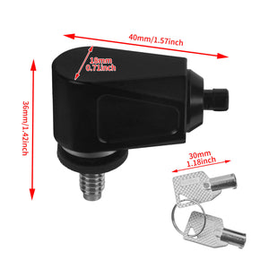 CB015701_HCmotorku_Black 1/4-20 Thread Seat Bolt Lock Anti Theft Universal for Harley Dyna Softail Touring Size
