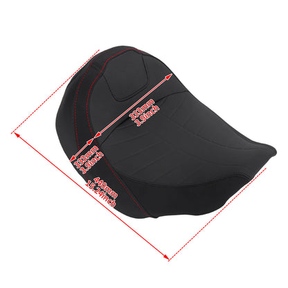 CB016401 hcmotorku Sport Design Solo Seat with Red Stitching for harley touring - size