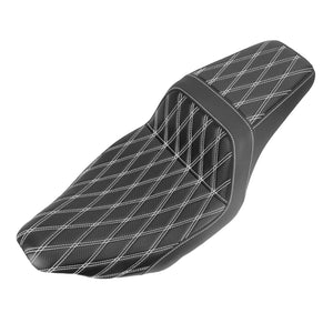 Driver Passenger Two-Up Seat White Stitching For Harley Touring 2024-UP | HCmotorku