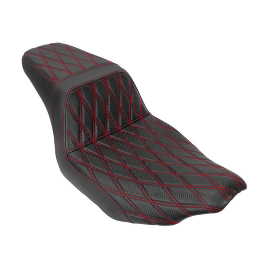 Driver Passenger Two-Up Seat Red Stitching For Harley Touring 2024-UP | HCmotorku