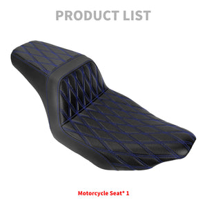 Driver Passenger Two-Up Seat Blue Stitching For Harley Touring 2024-UP | HCmotorku
