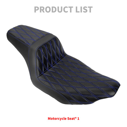 Driver Passenger Two-Up Seat Blue Stitching For Harley Touring 2024-UP | HCmotorku