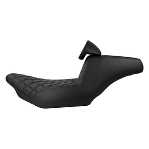 CB016607 HCmotorku Rider Passenger Seat 2-up Seat with Backrest Black Stitching for Harley Touring