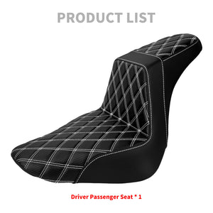 CB016902_HCmotorku_Front&Rear One-Piece Seat Two-up Seat-White Stitching for Harley Fat Boy FLSTF ‘18-’25 Breakout FXBRS ‘23-’25 Product List