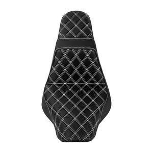CB016902_HCmotorku_Front&Rear One-Piece Seat Two-up Seat-White Stitching for Harley Fat Boy FLSTF ‘18-’25 Breakout FXBRS ‘23-’25 Top