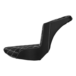 CB016902_HCmotorku_Front&Rear One-Piece Seat Two-up Seat-White Stitching for Harley Fat Boy FLSTF ‘18-’25 Breakout FXBRS ‘23-’25 Side