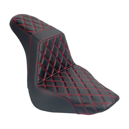 CB016903_HCmotorku_Front&Rear One-Piece Seat Two-up Seat-Red Stitching for Harley Fat Boy FLSTF ‘18-’25 Breakout FXBRS ‘23-’25